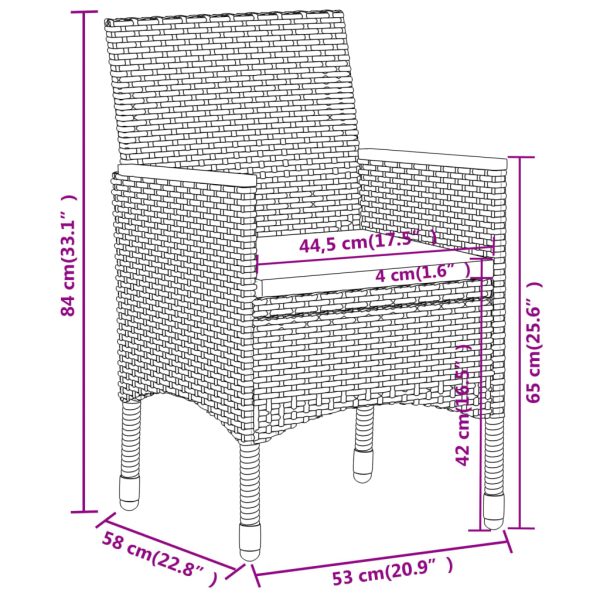 5-Delige Loungeset Poly Rattan - Afbeelding 7