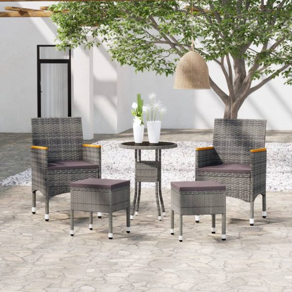 5-Delige Loungeset Poly Rattan - Afbeelding 10