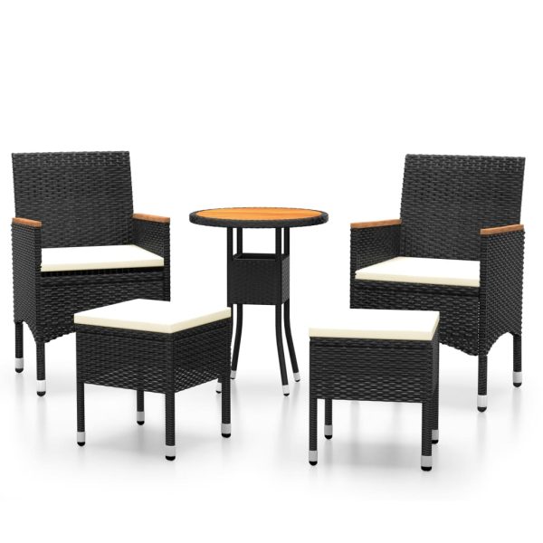 5-Delige Loungeset Poly Rattan - Afbeelding 2