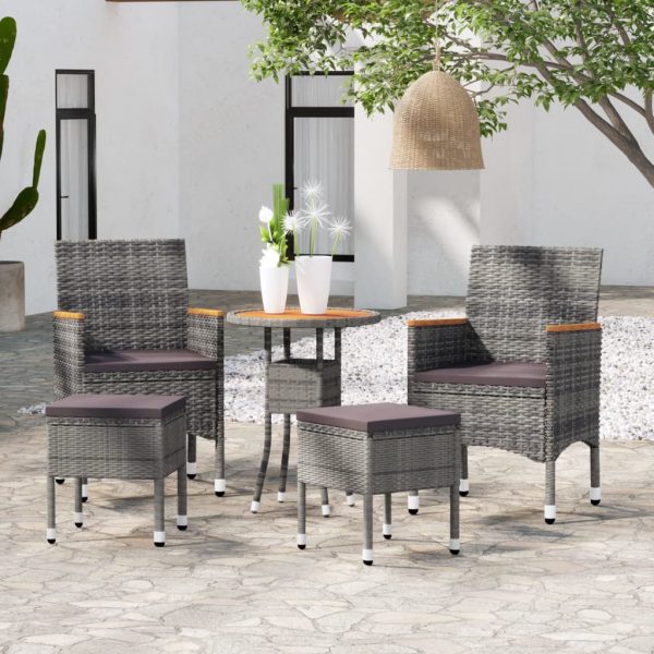 5-Delige Loungeset Poly Rattan - Afbeelding 10