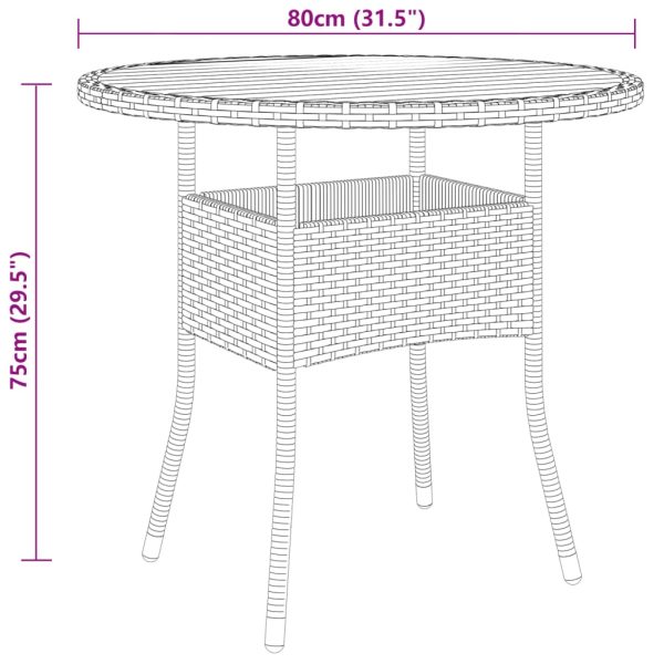 3-Delige Tuinset Poly Rattan - Afbeelding 8