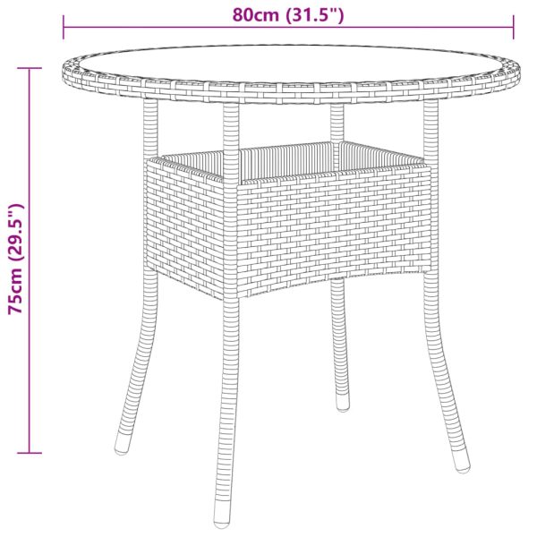 3-Delige Tuinset Poly Rattan - Afbeelding 8