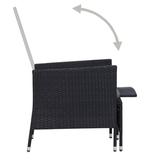 Loungeset Met Kussens Poly Rattan - Afbeelding 6