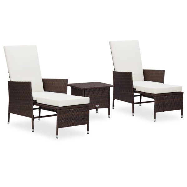 Loungeset Met Kussens Poly Rattan - Afbeelding 13