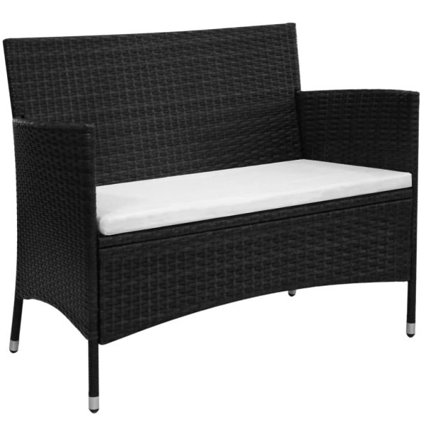 2-Delige Loungeset Met Kussen Poly Rattan - Afbeelding 6