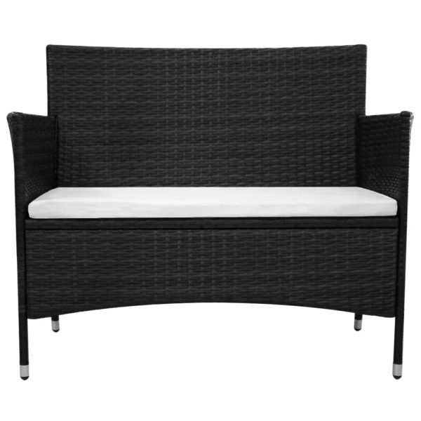 2-Delige Loungeset Met Kussen Poly Rattan - Afbeelding 7