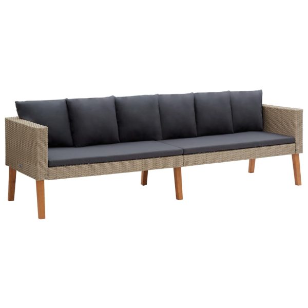 2-Delige Loungeset Met Kussens Poly Rattan - Afbeelding 6