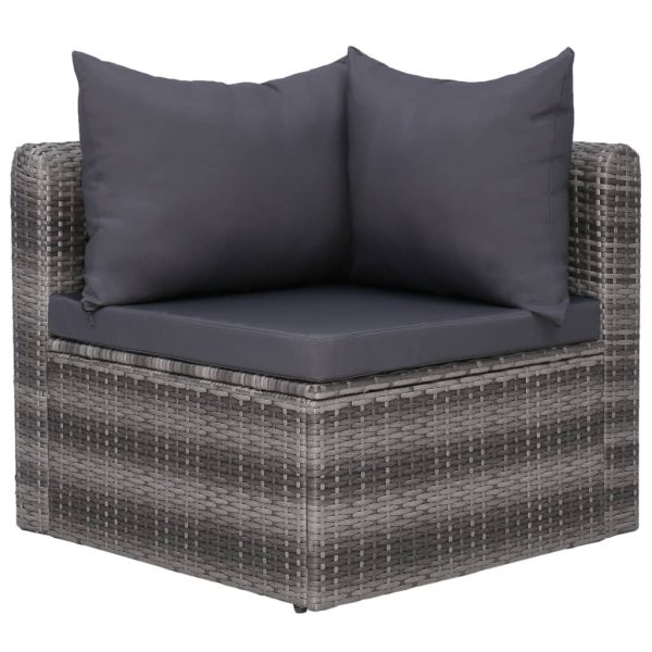 9-Delige Loungeset Met Kussens Poly Rattan - Afbeelding 7