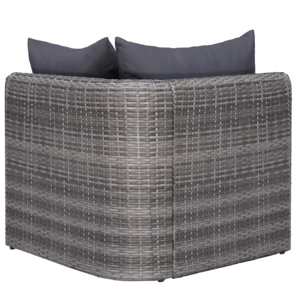 9-Delige Loungeset Met Kussens Poly Rattan - Afbeelding 8