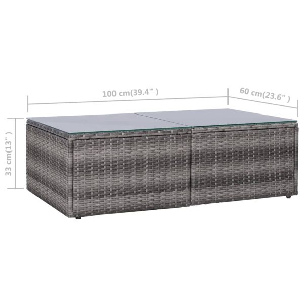 10-Delige Loungeset Met Kussens Poly Rattan - Afbeelding 12