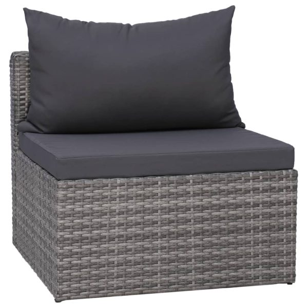 10-Delige Loungeset Met Kussens Poly Rattan - Afbeelding 9