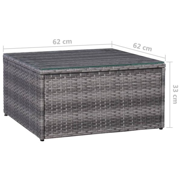 7-Delige Loungeset Met Kussens Poly Rattan - Afbeelding 11