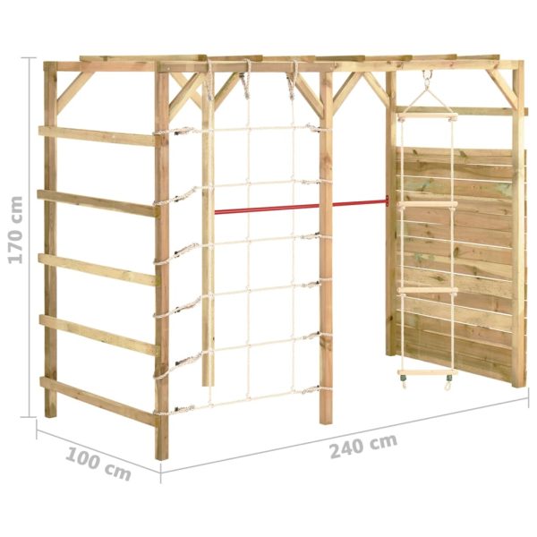 Klimrek 240X100X170 Cm Geïmpregneerd Grenenhout - Afbeelding 7