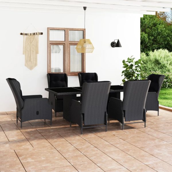 7-Delige Tuinset Met Kussens Poly Rattan