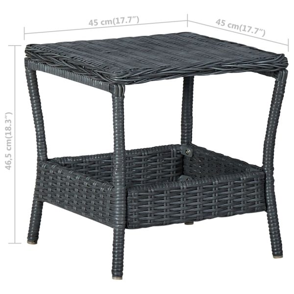 Loungeset Met Kussens Poly Rattan - Afbeelding 12