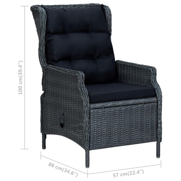 Loungeset Met Kussens Poly Rattan - Afbeelding 11