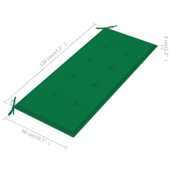 Tuinbank 2-Zits Met Kussen Massief Eucalyptushout Groen - Afbeelding 11