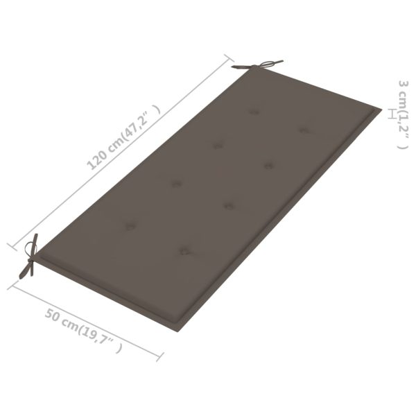 Tuinbank 2-Zits Met Kussen Massief Eucalyptushout Taupe - Afbeelding 11