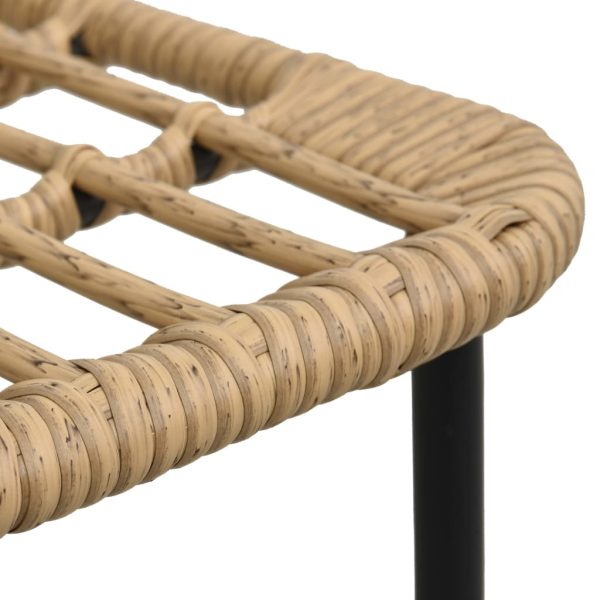 3-Delige Tuinset Poly Rattan En Glas - Afbeelding 9