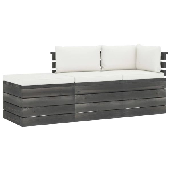 Loungeset Met Kussens Pallet Massief Grenenhout - Afbeelding 2