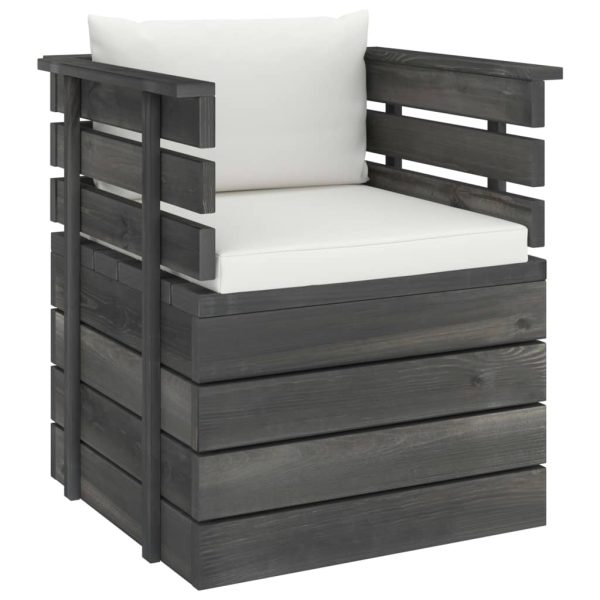 Loungeset Met Kussens Pallet Massief Grenenhout - Afbeelding 10