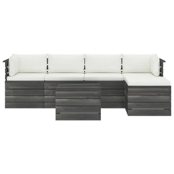 Loungeset Met Kussens Pallet Massief Grenenhout - Afbeelding 3