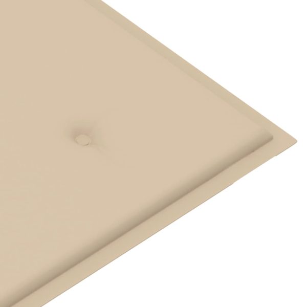 Bank Batavia Met Kussen Massief Teakhout Beige - Afbeelding 8