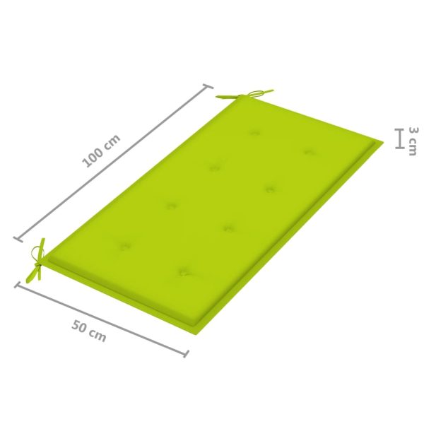 Tuinbank Met Kussen 112 Cm Massief Teakhout - Afbeelding 9