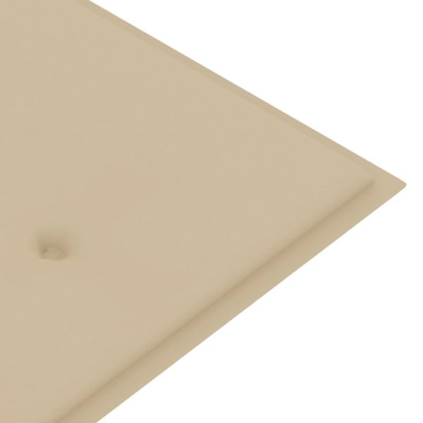 Tuinbank Met Kussen Massief Acaciahout Beige - Afbeelding 7