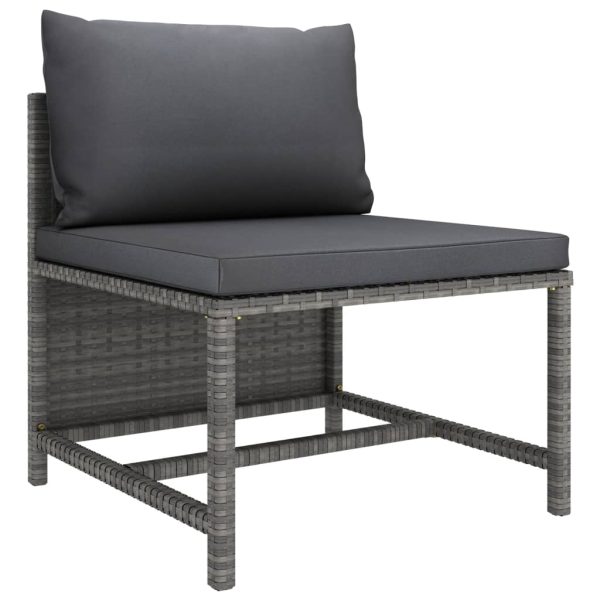 3-Delige Loungeset Met Kussens Poly Rattan - Afbeelding 6