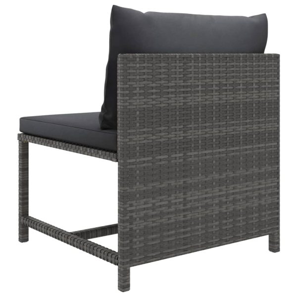 3-Delige Loungeset Met Kussens Poly Rattan - Afbeelding 7