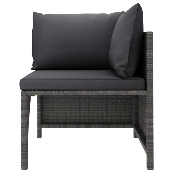 5-Delige Loungeset Met Kussens Poly Rattan - Afbeelding 4