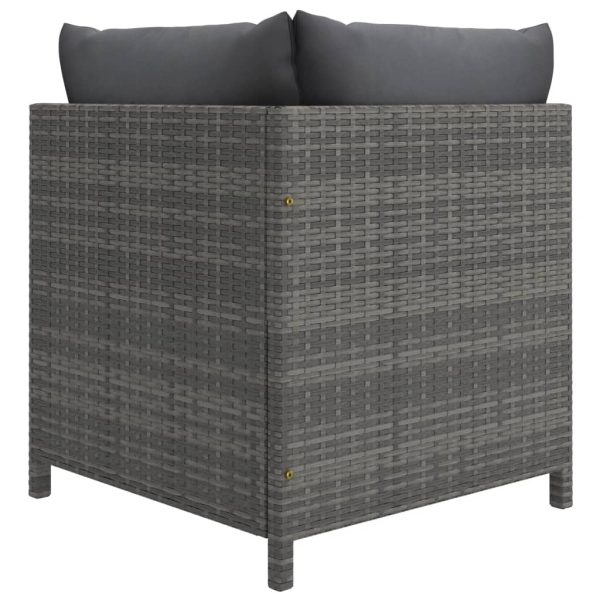 5-Delige Loungeset Met Kussens Poly Rattan - Afbeelding 5