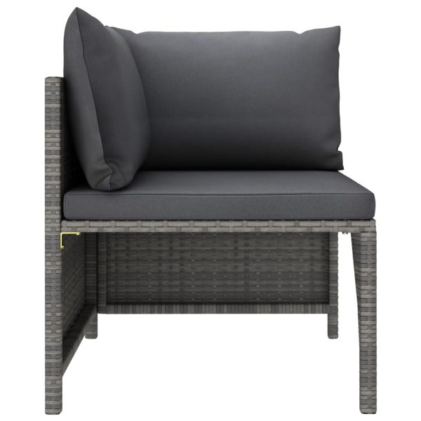 5-Delige Loungeset Met Kussens Poly Rattan - Afbeelding 4