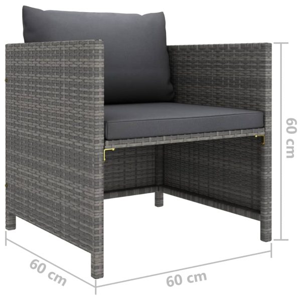 6-Delige Loungeset Met Kussens Poly Rattan - Afbeelding 11