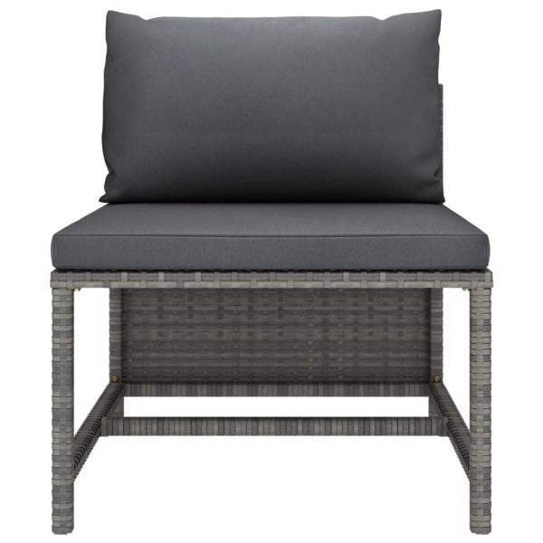 6-Delige Loungeset Met Kussens Poly Rattan - Afbeelding 6