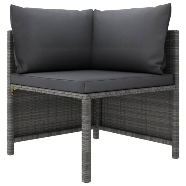 7-Delige Loungeset Met Kussens Poly Rattan - Afbeelding 3