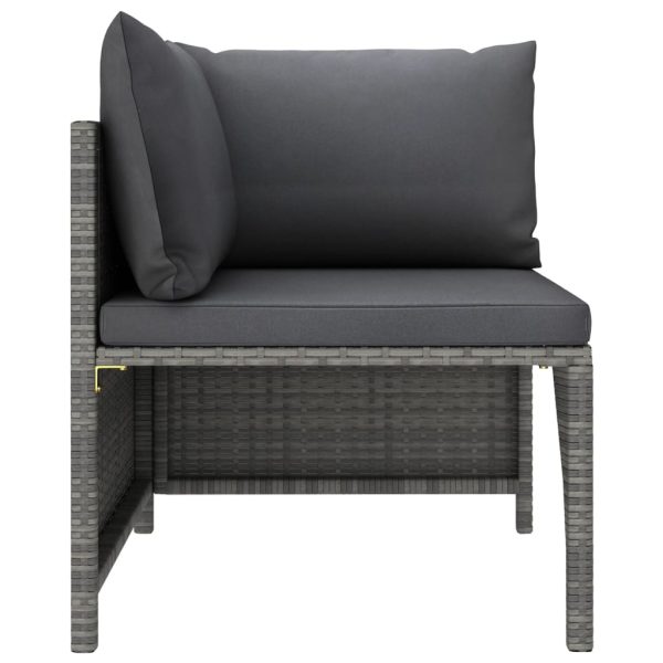 7-Delige Loungeset Met Kussens Poly Rattan - Afbeelding 4