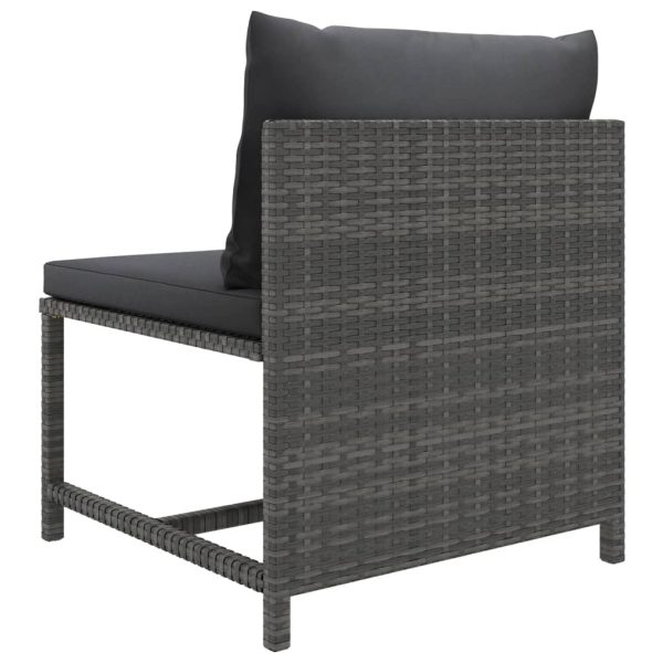 8-Delige Loungeset Met Kussens Poly Rattan - Afbeelding 6