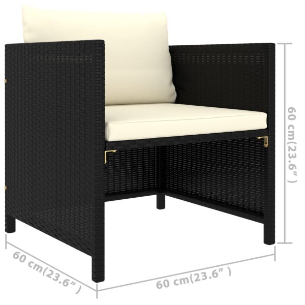 7-Delige Loungeset Met Kussens Poly Rattan - Afbeelding 12