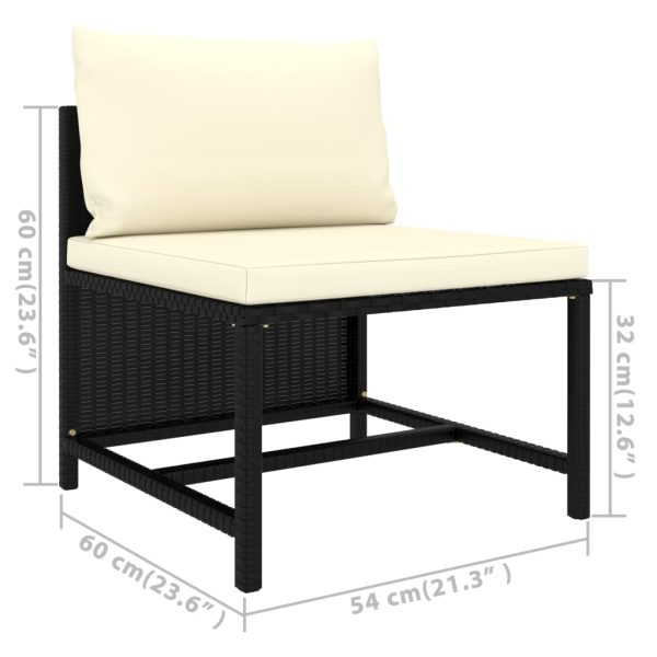 7-Delige Loungeset Met Kussens Poly Rattan - Afbeelding 10