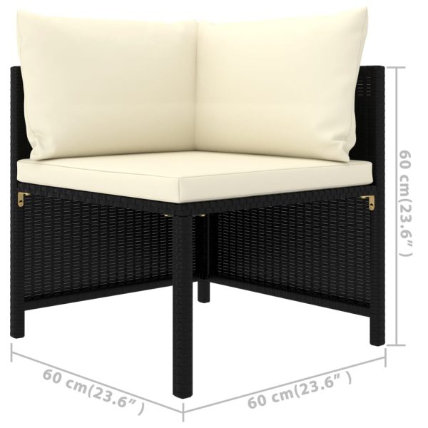 7-Delige Loungeset Met Kussens Poly Rattan - Afbeelding 11