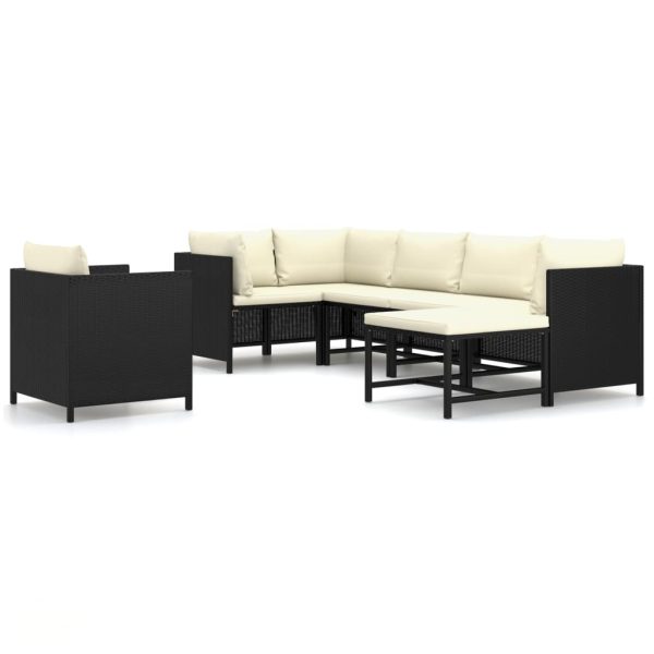 7-Delige Loungeset Met Kussens Poly Rattan - Afbeelding 2