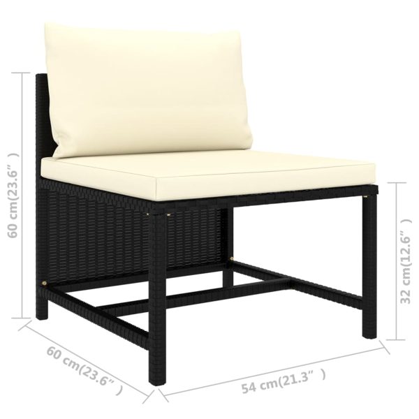 8-Delige Loungeset Met Kussens Poly Rattan - Afbeelding 10