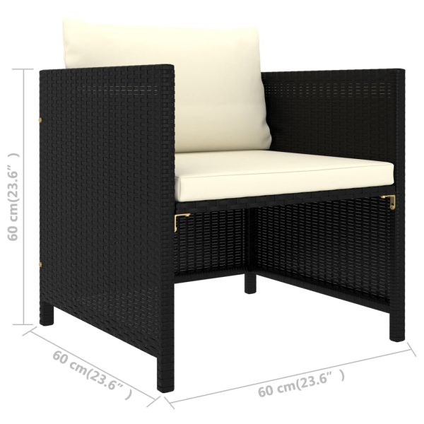 8-Delige Loungeset Met Kussens Poly Rattan - Afbeelding 11