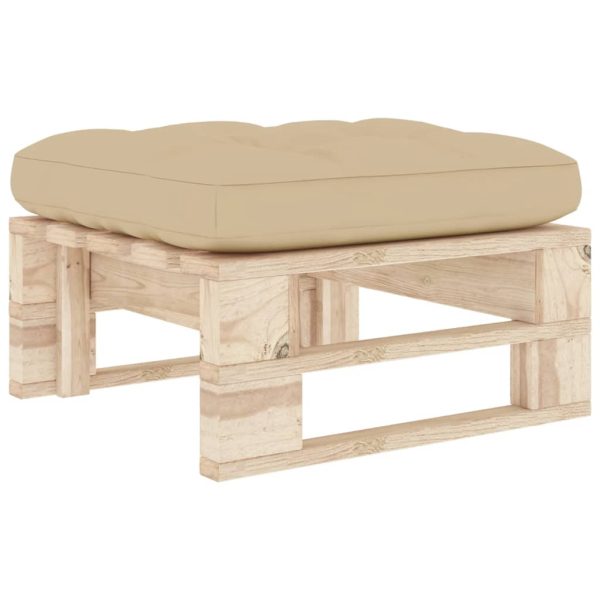 Tuinhocker Pallet Geïmpregneerd Grenenhout Beige - Afbeelding 2