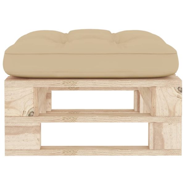 Tuinhocker Pallet Geïmpregneerd Grenenhout Beige - Afbeelding 3