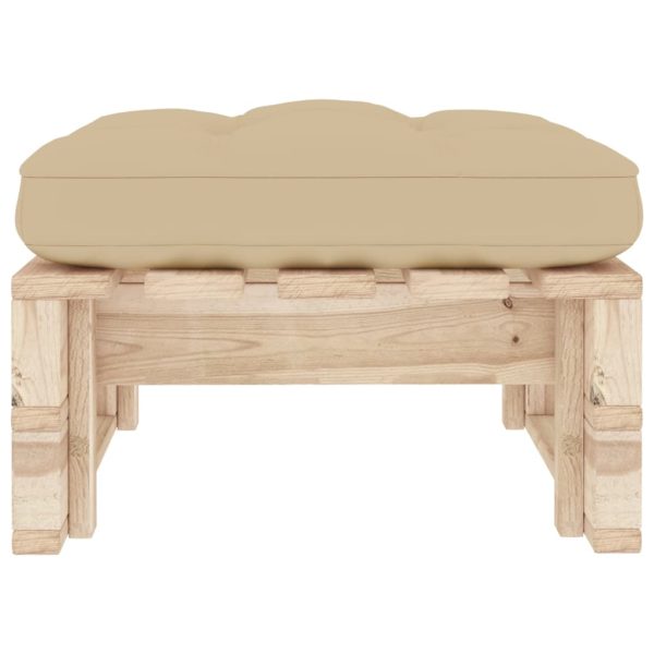 Tuinhocker Pallet Geïmpregneerd Grenenhout Beige - Afbeelding 4