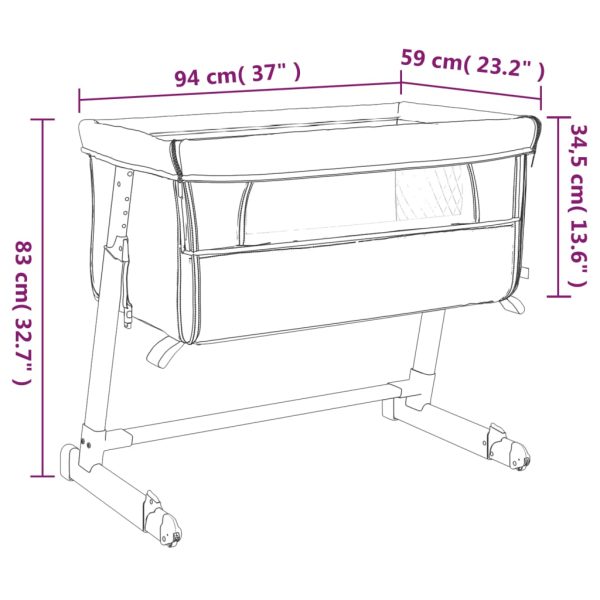 Babybed Met Matras Linnen - Afbeelding 9