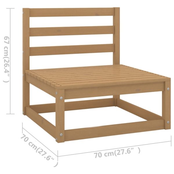 10-Delige Loungeset Massief Grenenhout - Afbeelding 9